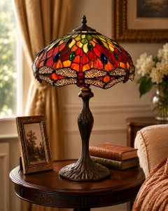 lamp-dragonfly-staged Handcrafted wood carriers, cutting boards, boxes, coffee grinders and gifts by Darmikk Designs